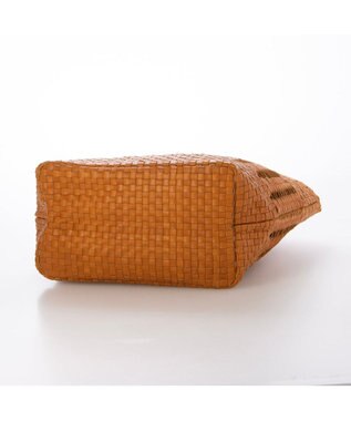 UNBILLION ペルケ perche / 牛革メッシュ編みトートL キャメル