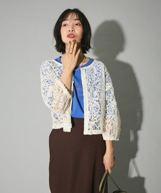 Green Parks ２ＷＡＹ　コードレースブラウス Ivory