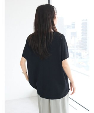 CRAFT STANDARD BOUTIQUE UVカット/接触冷感/洗える/ 半袖ニットプルオーバー Black