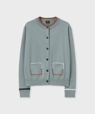 Paul Smith アクセントカラー カーディガン グレイッシュブルー