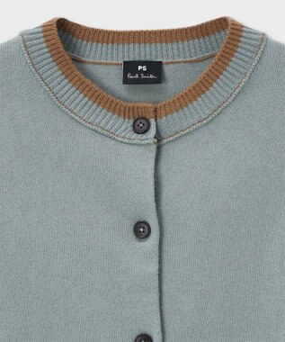 Paul Smith アクセントカラー カーディガン グレイッシュブルー