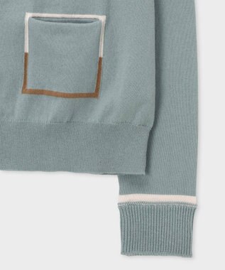 Paul Smith アクセントカラー カーディガン グレイッシュブルー