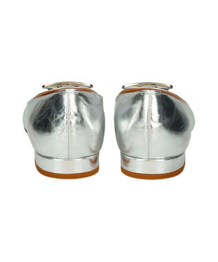 INTER-CHAUSSURES 【FABIO RUSCONI】ポインテッドトウバックルパンプス シルバー