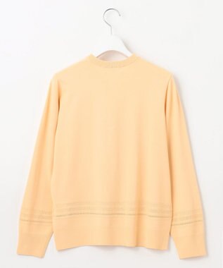 J.PRESS LADIES L 【洗える】レーヨンエリートストレッチ 編み柄 カーディガン イエロー系