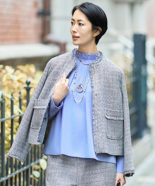 自由区 S 【カタログ掲載】ライトミックスツイード ジャケット