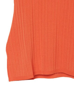 JOSEPH 【洗える】ヴィスコースリブ　ニットポロトップ Sun down