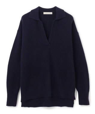 UNFILO ふわふわ スキッパーニット [NEW]ネイビー