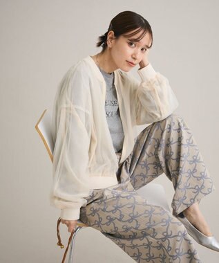 Green Parks チュールブルゾン Ecru