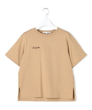 23区 【先行予約】バック刺繍 メッセージロゴ Tシャツ ベージュ系