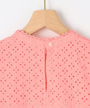 組曲 エンブロイダリーレースハイネック ブラウス ピンク系