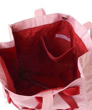 Maison de FLEUR リボンサテンスクエアトートバッグ Pink