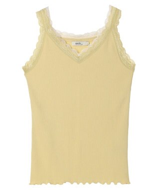 earth music&ecology ダブルレースタンクトップ Yellow