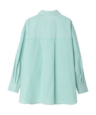 earth music&ecology ボーイズライクシャツ Stripe Green