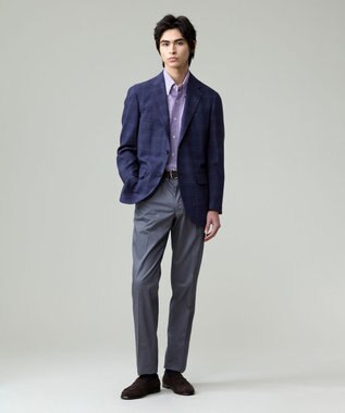 J.PRESS MEN 【ストレッチ】グリストーンダンプ ステムテーパードパンツ グレー系