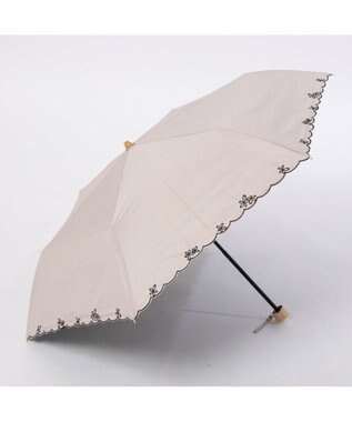 UNBILLION カシュネ cachenez /【晴雨兼用　日傘　UVカット率・遮光率100％生地使用 】PUプチフラワー刺繍ミニ折りたたみ傘