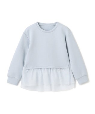 UNFILO 【110-150cm】BEAUTY FORM JERSEY ペプラムスウェット サックス