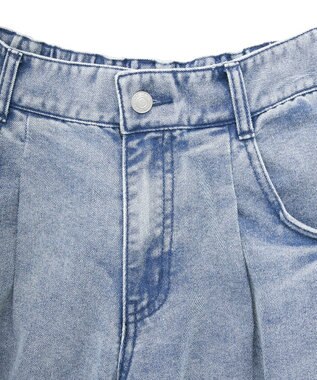 Green Parks デニムタックワイドパンツ Light Indigo