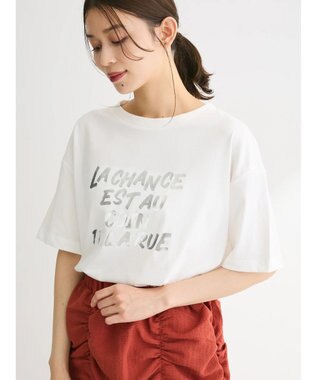 Green Parks 箔プリント半袖ボックスロゴＴ Silver