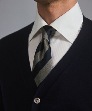 GOTAIRIKU 体温調整に【洗える/チクチクしにくい/ピリングしにくい】イタリア糸 ハイゲージ カーディガン_WOOL100% ネイビー系