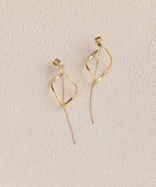 Phoebe 2wayグレースツイストラインピアス ゴールド