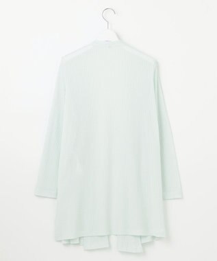 自由区 【アンサンブル対応・洗える】ハンディ カーディガン ロング丈 サックス