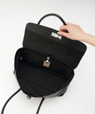 russet 《@__serako.r__企画》ソフトレザーフラップトートバッグ(CE-1678) Black