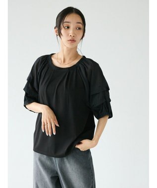 CRAFT STANDARD BOUTIQUE ホイップスリーブブラウス Black