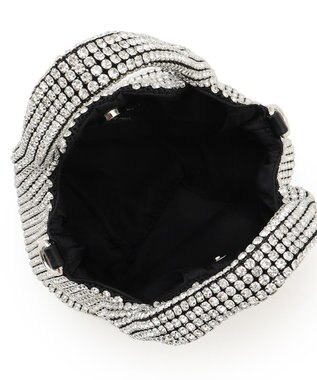 GRACE CONTINENTAL ラインストーンバッグ シルバー