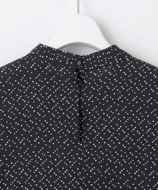 自由区 【カタログ掲載・セットアップ対応】ライトサテン ブラウス ブラック×ベージュ