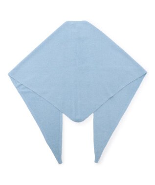 UNFILO 【WEB/一部店舗限定】ふわふわニット 三角ストール サックス