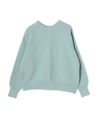 Green Parks ２ｗａｙ　パール釦ニットプルオーバー Sax