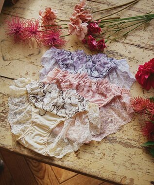 San-ai Resort（三愛水着楽園） 【SALE】エレガントコレクション2403バックレースショーツ 【northerly】 パープル