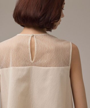 GRACE CONTINENTAL ビーズ刺繍トップ ベージュ