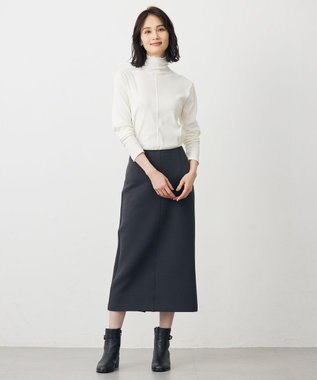 J.PRESS LADIES S ダンボールジャージー ナロー スカート スレート系