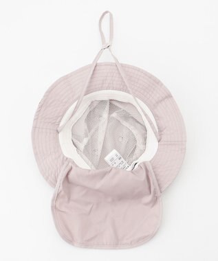 ANY KIDS 日よけ付き 刺繍 バケット ハット ベージュ