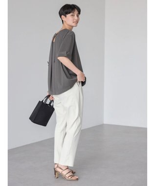 AMERICAN HOLIC 接触冷感バックタック袖折り返しカットプルオーバー Charcoal Gray