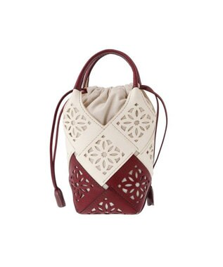 genten 【WEB限定カラー】サステナブルカットワーク ポシェット ワイン