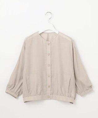 自由区 【カタログ掲載・接触冷感・洗える】ブライトシアーノーカラー ブルゾン サンド