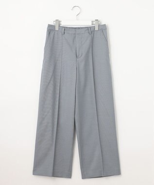 J.PRESS LADIES 【洗える】T/Rシャークスキン セミワイド パンツ ダルブルー系