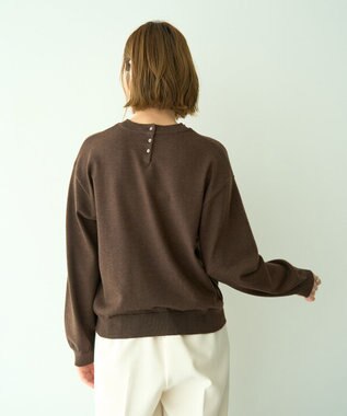 YECCA VECCA 2wayフリルクルーネックニット Brown