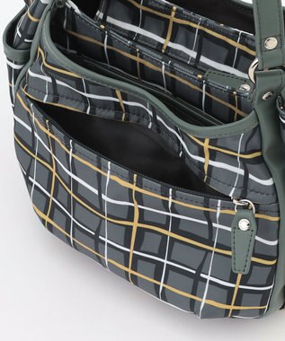 Y'SACCS ドローイングチェック2WAYミニトート グレー