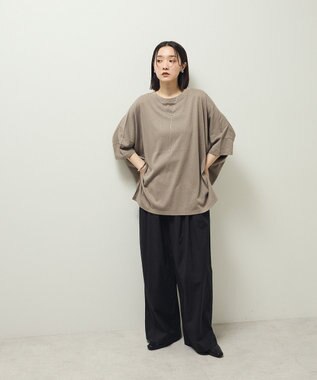 Green Parks スラブカットチュニック Gray Beige