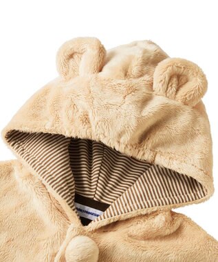 MIKI HOUSE HOT BISCUITS 【ミキハウス】【70-90cm】 マイクロファー マント ベージュ