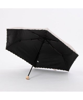 UNBILLION カシュネ cachenez /【晴雨兼用　日傘　UVカット率・遮光率100％生地使用 】PUプチフラワー刺繍ミニ折りたたみ傘 ピンク