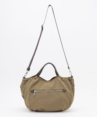 Y'SACCS 【Y’SACCS vous et】サイドギャザー2WAYトート Mサイズ カーキ