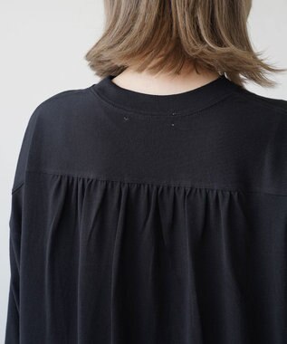 HAAG スマイルコットン LONG SLEEVE ONEPIECE ワンピース ブラック