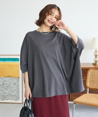 Green Parks スラブカットチュニック Charcoal Gray