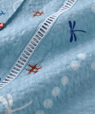 MIKI HOUSE HOT BISCUITS 【ミキハウス】【80-150cm】 金魚・とんぼ和柄の甚平スーツ ブルー