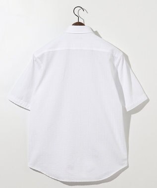 JOSEPH ABBOUD 【ストレッチ/イージーケア】コンパクトジャージーサッカーシャツ ホワイト系1