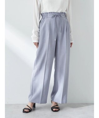 earth music&ecology リネンライクワイドパンツ Grayish Blue